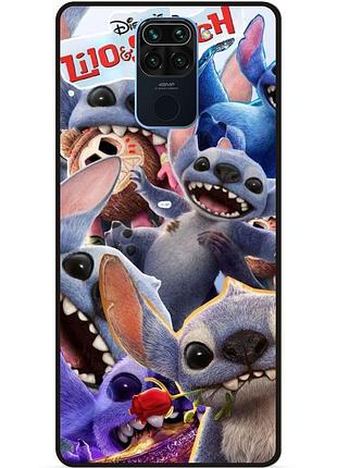 Силиконовый чехол бампер для xiaomi redmi note 9 с картинкой stitch стич