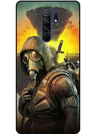Силиконовый чехол бампер для xiaomi redmi note 8 pro с рисунком сталкер stalker