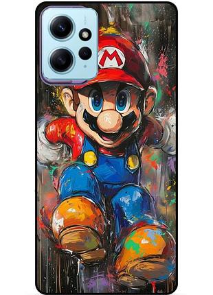 Чехол силиконовый бампер для xiaomi redmi note 12 с рисунком марио marvel mario