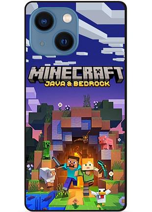 Силіконовий чохол бампер для iphone 14 з картинкою майнкрафт minecraft