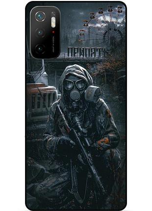 Силіконовий бампер чохол для xiaomi poco m3 pro з малюнком stalker сталкер