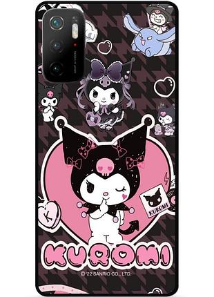 Силиконовый чехол бампер для xiaomi poco m3 pro с рисунком kuromi куроми