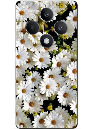 Силіконовий чохол бампер для tecno spark 30c з малюнком ромашки квіти