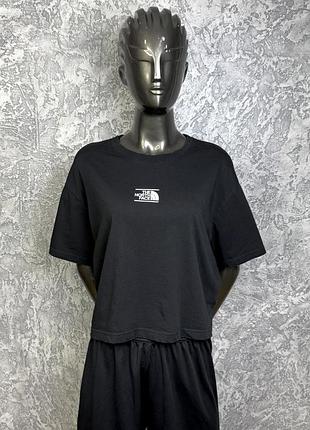 The north face футболка xl размер женская чёрная с лого