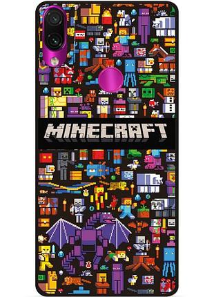 Силиконовый чехол бампер для huawei p smart z с картинкой майнкрафт minecraft