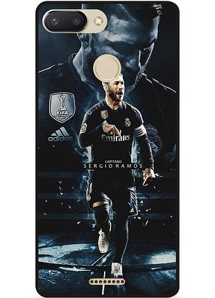 Силиконовый чехол бампер для xiaomi redmi 6 с рисунком sergio ramos серхио рамос