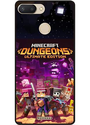 Силиконовый чехол бампер для xiaomi redmi 6 стив minecraft крипер майнкрафт