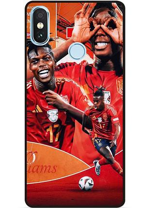 Силіконовий чохол бампер для xiaomi redmi note 6 pro з малюнком нико уильямс nico williams