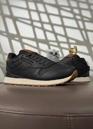 Чоловічі кросівки reebok classic leather grey brown