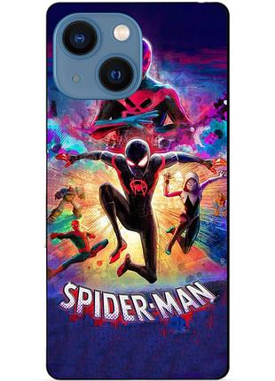 Силиконовый бампер чехол для iphone 13 mini spider man человек паук майлз моралес