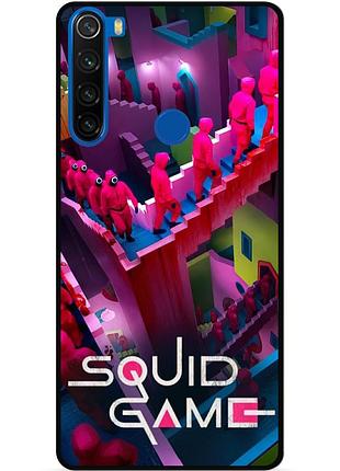 Чехол силиконовый для xiaomi redmi note 8t с рисунком игра в кальмара