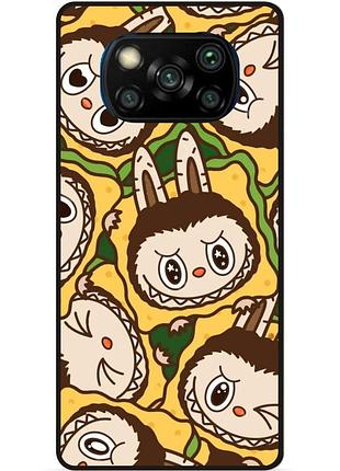Чехол силиконовый бампер для xiaomi poco x3 лабубу labubu
