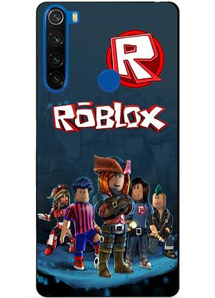 Силіконовий чохол бампер для xiaomi redmi note 8t з малюнком roblox роблокс