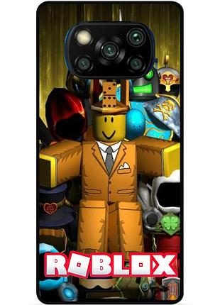 Силиконовый чехол для xiaomi poco x3 с рисунком roblox роблокс