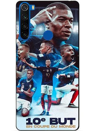 Силіконовий бампер чохол для xiaomi redmi note 8 з малюнком мбаппе франція mbappe