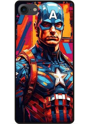 Чехол силиконовый бампер для huawei y5 2018 с рисунком капитан америка marvel captain america