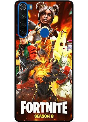 Силиконовый чехол бампер для xiaomi redmi note 8 с рисунком fortnite marvel фортнайт марвел