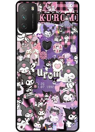 Силіконовий бампер чохол для xiaomi poco m3 з малюнком kuromi куроми