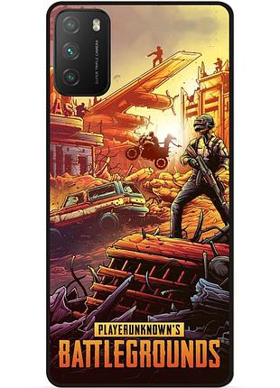 Силіконовий чохол бампер для xiaomi poco m3 з малюнком pubg пабг
