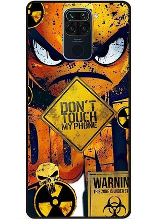 Силіконовий чохол бампер для xiaomi redmi note 9 з малюнком очей dont touch my phone