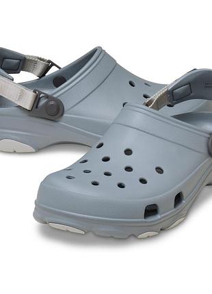 Сша! оригинал! мужские тапочки crocs classic all terrain clog grey 206340-0z3 кроксы новые летние