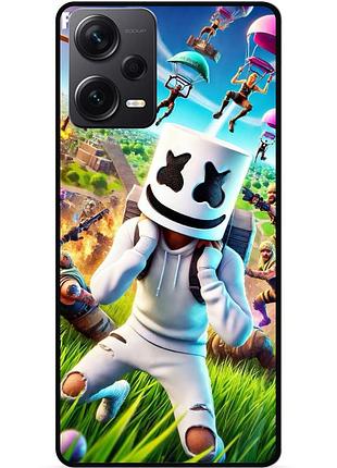 Силиконовый чехол бампер для xiaomi redmi note 12 pro 5g с рисунком фортнайт fortnite