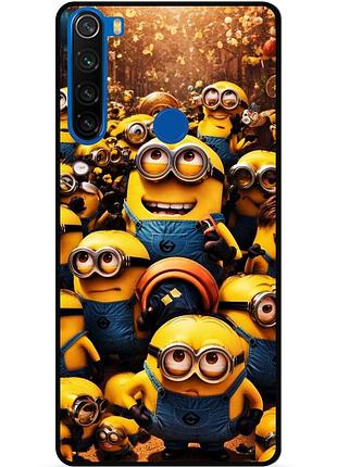Силіконовий чохол бампер для xiaomi redmi note 8t з малюнком міньйони minion