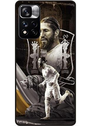 Силіконовий чохол бампер для xiaomi redmi note 11 pro plus 5g з малюнком sergio ramos серхио рамос real