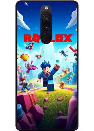 Силіконовий чохол бампер для xiaomi redmi 8 з малюнком roblox гра в кальмара роблокс