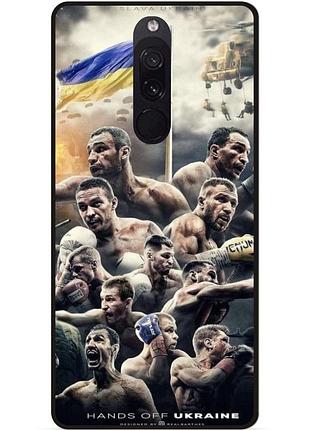 Чехол силиконовый бампер для xiaomi redmi 8 с рисунком бокс украина кличко усик