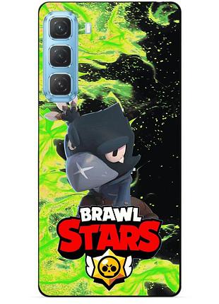 Силіконовий бампер чохол для infinix hot 60i (x6728) з героєм бравл ворон brawl