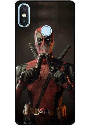 Силіконовий бампер чохол для xiaomi mi 8 з малюнком дедпул deadpool
