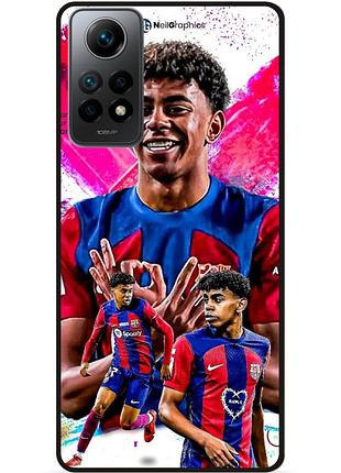 Чехол силиконовый бампер для xiaomi poco x4 pro 5g с рисунком lamine yamal ламин ямаль