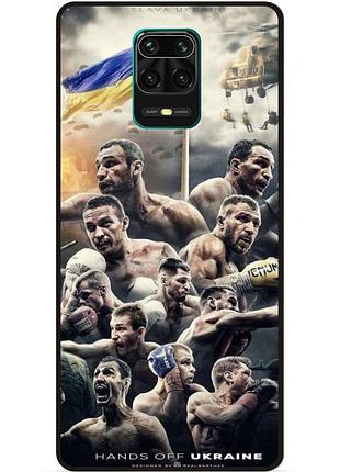 Чехол силиконовый бампер для xiaomi redmi note 9 pro с рисунком бокс украина кличко усик