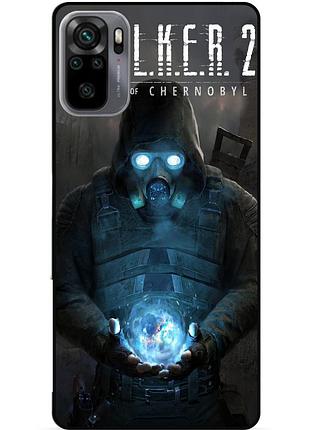 Силиконовый чехол бампер для xiaomi redmi note 10s с картинкой сталкер stalker