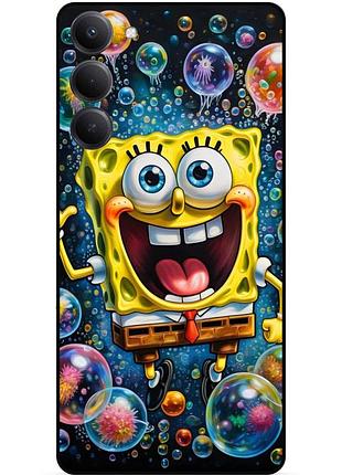 Силиконовый бампер чехол для xiaomi redmi 15 с картинкой губка боб sponge bob