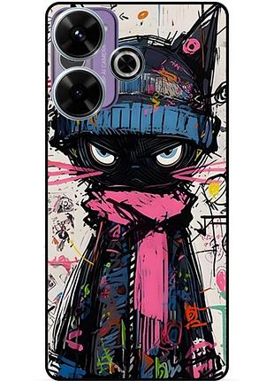 Силіконовий бампер чохол для infinix hot 30 play з малюнком кот аниме marvel