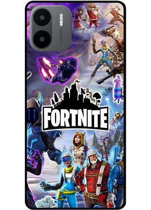 Силиконовый чехол бампер для xiaomi redmi a2 игра fortnite фортнайт