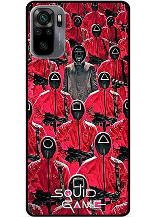Силіконовий чохол бампер для xiaomi redmi note 10 з малюнком гра в кальмара