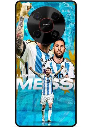 Силіконовий чохол бампер для zte nubia v70 max з малюнком messi мессі