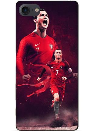 Силиконовый бампер чехол для iphone 8 plus с рисунком ronaldo португалия роналдо