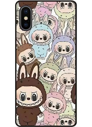 Чехол силиконовый бампер для iphone xs с картинкой labubu лабубу