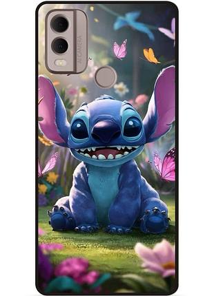 Силиконовый бампер чехол для nokia c22 стич и лило stitch