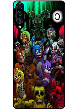Силиконовый бампер чехол для samsung m11 с рисунком freddy фредди аниматроники