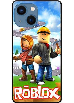 Силіконовий чохол бампер для iphone 15 plus з картинкою roblox роблокс