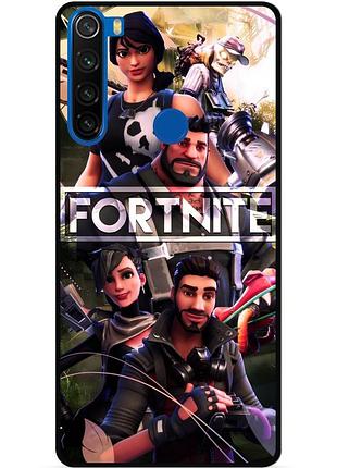 Силиконовый чехол бампер для xiaomi redmi note 8t с картинкой фортнайт fortnite