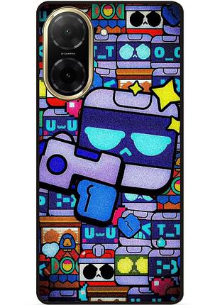Силиконовый бампер чехол для xiaomi redmi a5 стикеры 8-бит бравл 8-bit brawl