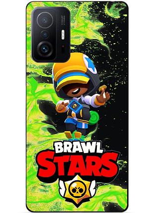 Силіконовий бампер чохол для xiaomi 11t з героєм бравл леон финалист brawl