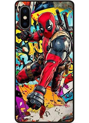 Силіконовий бампер чохол для iphone xr з малюнком deadpool marvel дэдпул