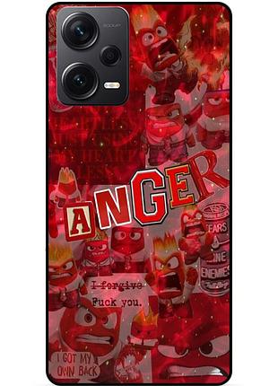 Чехол силиконовый бампер для xiaomi redmi note 12 pro 5g с рисунком головоломка anger